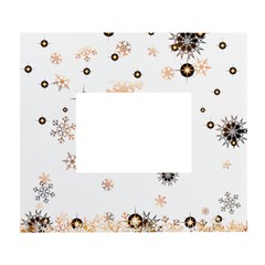 Golden-snowflake White Wall Photo Frame 5  X 7  by saad11