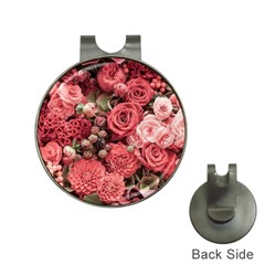 Pink Roses, Flowers, Love, Nature Hat Clips With Golf Markers