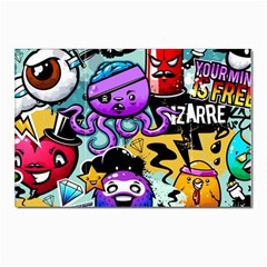 Cartoon Graffiti, Art, Black, Colorful Postcard 4 x 6  (pkg Of 10) by nateshop