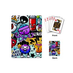 Cartoon Graffiti, Art, Black, Colorful Playing Cards Single Design (mini)
