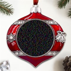 Amoled Noise, Metal Snowflake And Bell Red Ornament