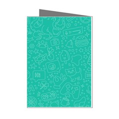 Background, Doodle, Pattern, Mini Greeting Cards (pkg Of 8)