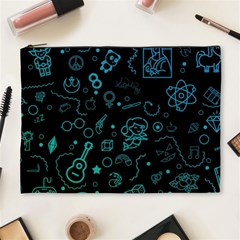 Cartoon, Halloween, Black, Dark Cosmetic Bag (xl)
