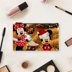 Cartoons, Disney, Merry Christmas, Minnie Cosmetic Bag (small)