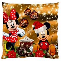 Cartoons, Disney, Merry Christmas, Minnie Standard Premium Plush Fleece Cushion Case (one Side)