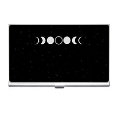 Moon Phases, Eclipse, Black Business Card Holder