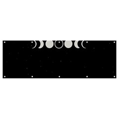 Moon Phases, Eclipse, Black Banner And Sign 12  X 4 