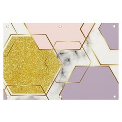 Geometric , Geometric, Gold, Marble, Pattern, Pink, Purple, Banner And Sign 6  X 4 