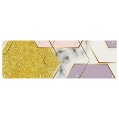 Geometric , Geometric, Gold, Marble, Pattern, Pink, Purple, Banner And Sign 9  X 3 