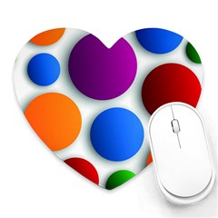 Abstract Dots Colorful Heart Mousepad