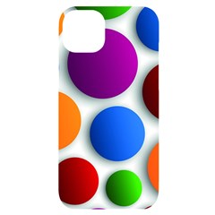 Abstract Dots Colorful Iphone 14 Plus Black Uv Print Case