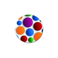Abstract Dots Colorful Golf Ball Marker (4 Pack)