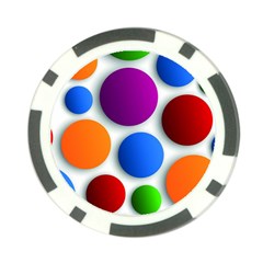 Abstract Dots Colorful Poker Chip Card Guard (10 Pack)