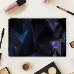 Abstract, Black, Purple, Cosmetic Bag (large)
