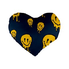 Aesthetic, Blue, Mr, Patterns, Yellow, Tumblr, Hello, Dark Standard 16  Premium Flano Heart Shape Cushions
