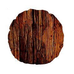 Brown Wooden Texture Standard 15  Premium Round Cushions
