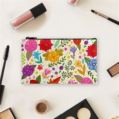 Colorful Flowers Pattern, Abstract Patterns, Floral Patterns Cosmetic Bag (small)