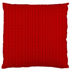 Ed Lego Texture Macro, Red Dots Background, Lego, Red Standard Premium Plush Fleece Cushion Case (two Sides)
