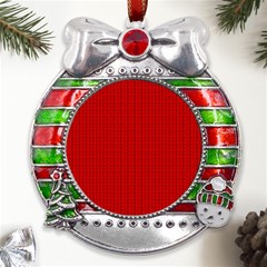 Ed Lego Texture Macro, Red Dots Background, Lego, Red Metal X mas Ribbon With Red Crystal Round Ornament