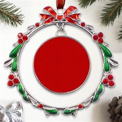 Ed Lego Texture Macro, Red Dots Background, Lego, Red Metal X mas Wreath Ribbon Ornament