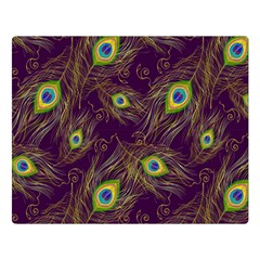 Feathers, Peacock, Patterns, Colorful Premium Plush Fleece Blanket (large)