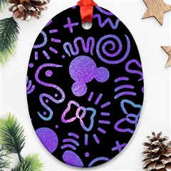 Multicolor Disney , Corazones, Mouse Oval Ornament (two Sides)