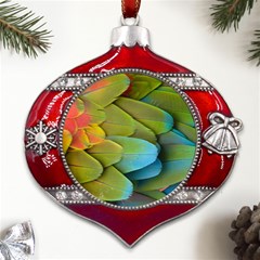 Parrot Feathers Texture Feathers Backgrounds Metal Snowflake And Bell Red Ornament