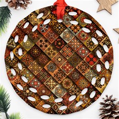 Pattern, Abstract, Texture, Mandala Round Filigree Ornament (two Sides)