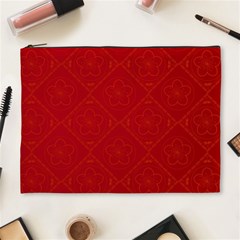 Red Chinese Background Chinese Patterns, Chinese Cosmetic Bag (xl)