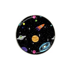 Space Cartoon, Planets, Rockets Hat Clip Ball Marker