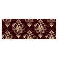 Vintage Floral Pattern, Purple Vintage Banner And Sign 8  X 3 