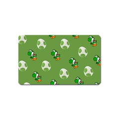 Yoshi Print, Super, Huevo, Game, Green, Egg, Mario Magnet (name Card)