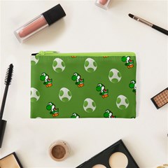 Yoshi Print, Super, Huevo, Game, Green, Egg, Mario Cosmetic Bag (xs)