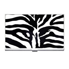 Zebra-black White Business Card Holder