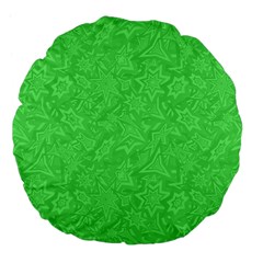 Green-2 Large 18  Premium Flano Round Cushions