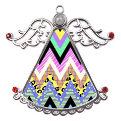 Zigzag-1 Metal Angel With Crystal Ornament