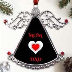 Mom And Dad, Father, Feeling, I Love You, Love Metal Angel With Crystal Ornament