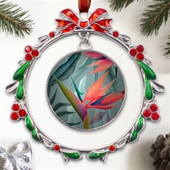 Beauty, Flowers, Green, Huawei Mate Metal X mas Wreath Ribbon Ornament