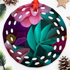 Eaves, Mate, Pink, Purple, Stock Wall Ornament (round Filigree)