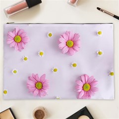 Springpurple Flower On A Purple Background Cosmetic Bag (xxl)
