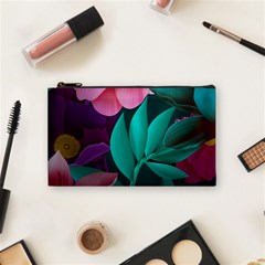 Flowers, Mate, Pink, Purple, Stock Wall Cosmetic Bag (small)