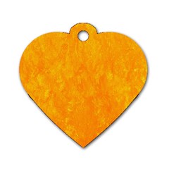 Background-yellow Dog Tag Heart (two Sides)
