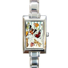 Butterfly-love Rectangle Italian Charm Watch