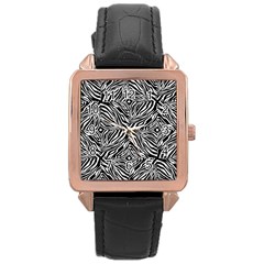 Design-85 Rose Gold Leather Watch 