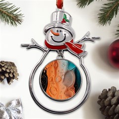 Water Screen Metal Snowman Ornament