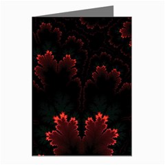 Amoled Red N Black Greeting Cards (pkg Of 8)