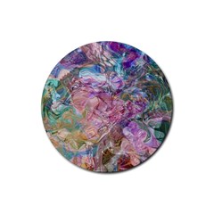 Abstract Waves Rubber Round Coaster (4 Pack)