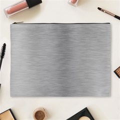 Aluminum Textures, Horizontal Metal Texture, Gray Metal Plate Cosmetic Bag (xl)