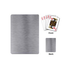 Aluminum Textures, Horizontal Metal Texture, Gray Metal Plate Playing Cards Single Design (mini)