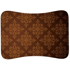 Brown Floral Pattern Floral Vintage Pattern, Brown Vintage Velour Seat Head Rest Cushion